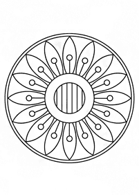 Mandalas simples para colorir – Página de colorir 129