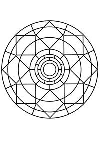 Mandalas simples para colorir – Página de colorir 13