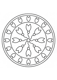 Mandalas simples para colorir – Página de colorir 131