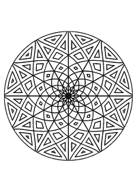 Mandalas simples para colorir – Página de colorir 132