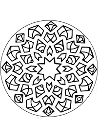 Mandalas simples para colorir – Página de colorir 134