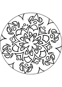 Mandalas simples para colorir – Página de colorir 136