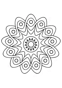 Mandalas simples para colorir – Página de colorir 15