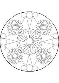 Mandalas simples para colorir – Página de colorir 24