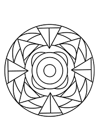 Mandalas simples para colorir – Página de colorir 39