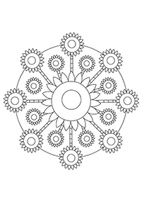 Mandalas simples para colorir – Página de colorir 63