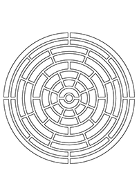 Mandalas simples para colorir – Página de colorir 76