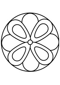 Mandalas simples para colorir – Página de colorir 87