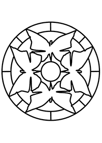 Mandalas simples para colorir – Página de colorir 89