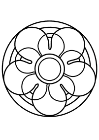 Mandalas simples para colorir – Página de colorir 91