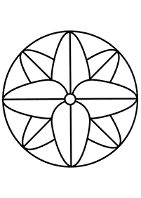 Mandalas simples para colorir – Página de colorir 92