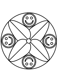 Mandalas simples para colorir – Página de colorir 96