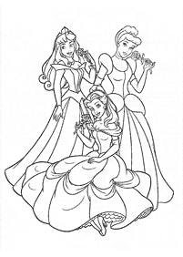 Desenhos para colorir das Princesas – Página de colorir 97