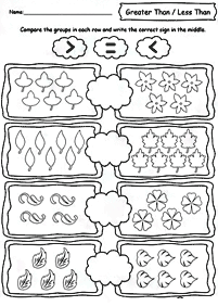 greater than less than - worksheet 3