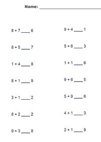 greater than less than - worksheet 43