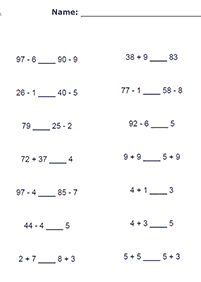 greater than less than - worksheet 63