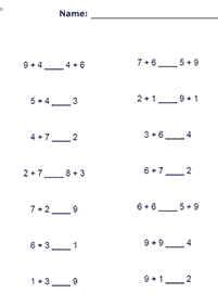 greater than less than - worksheet 79