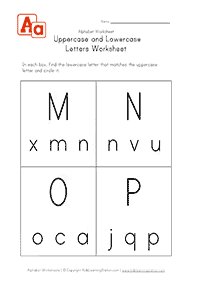 english alphabet - worksheet 38
