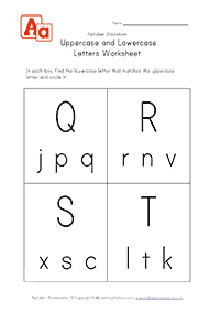english alphabet - worksheet 39