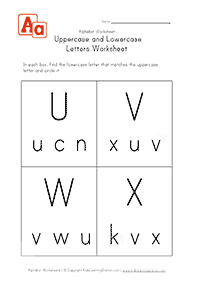 english alphabet - worksheet 40
