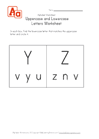 english alphabet - worksheet 41