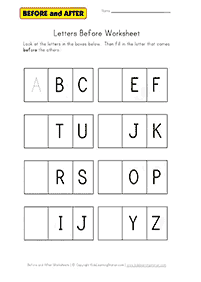 english alphabet - worksheet 43