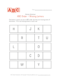 english alphabet - worksheet 53