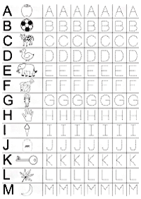 english alphabet - worksheet 64