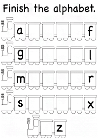 english alphabet - worksheet 81