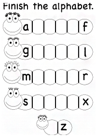 english alphabet - worksheet 83
