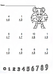 simple addition for kids - worksheet 100