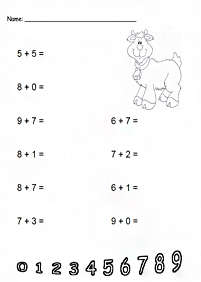 simple addition for kids - worksheet 101