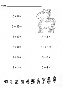simple addition for kids - worksheet 102
