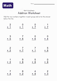 simple addition for kids - worksheet 48