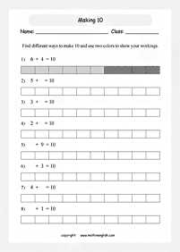 simple addition for kids - worksheet 91