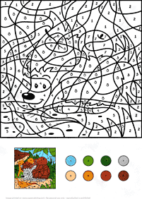 color by numbers - coloring page 139