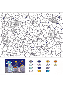 color by numbers - coloring page 152