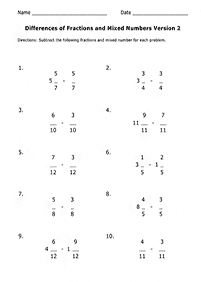 fractions worksheets - worksheet 139