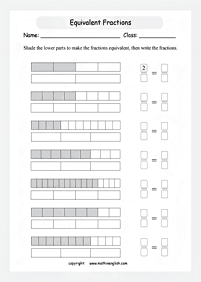 fractions worksheets - worksheet 154