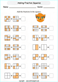 fractions worksheets - worksheet 166