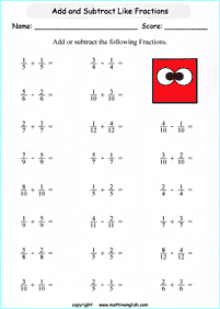 fractions worksheets - worksheet 167