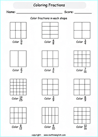 fractions worksheets - worksheet 42