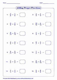 fractions worksheets - worksheet 53