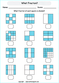 fractions worksheets - worksheet 54