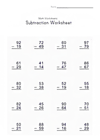 subtraction for kids - worksheet 95
