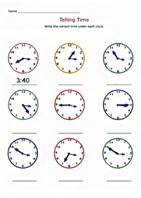 telling the time (clock) - worksheet 23