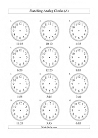 Clock Worksheets